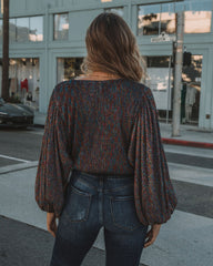 Shimmer And Sway Balloon Sleeve Drape Bodysuit Oshnow