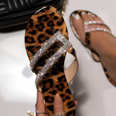 Shiny Rainstone Casual Flip-flop Slippers Oshnow