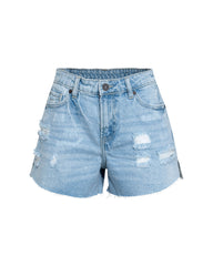 Shiva High Rise Distressed Denim Shorts Oshnow