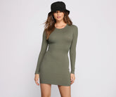 Simply Perfect Knit Mini Dress Oshnow