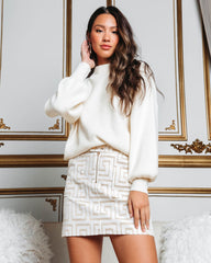 Slay Queen Slay Woven Metallic Pocketed Mini Skirt Oshnow