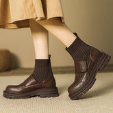 Slouchy Comfortable Knitting Ankle Boots Oshnow