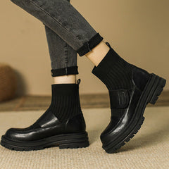 Slouchy Comfortable Knitting Ankle Boots Oshnow