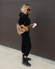 Smile Like You Mean It Pocketed Jogger Pants - Black - SALE Oshnow