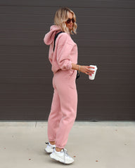 Smile Like You Mean It Pocketed Jogger Pants - Dusty Pink - SALE Oshnow