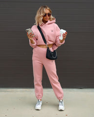 Smile Like You Mean It Pocketed Jogger Pants - Dusty Pink - SALE Oshnow