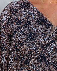 Spice Of Life Printed Drape Blouse Oshnow