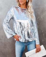 Spotlight Worthy Sequin Top Oshnow