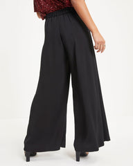 Spread The Cheer Wide Leg Pants - Black - SALE Oshnow
