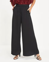 Spread The Cheer Wide Leg Pants - Black - SALE Oshnow