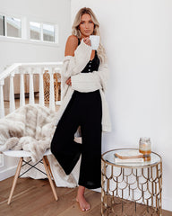 Spring Ahead, Fall Back Pocketed Thermal Jumpsuit - Black- FINAL SALE Oshnow