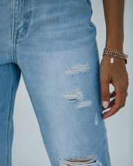 Statement High Rise Distressed Denim Oshnow