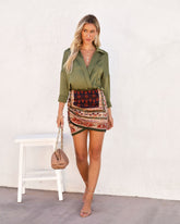 Stefano Printed Mini Skirt Oshnow