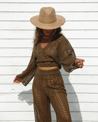 Stevie Crochet Wide Leg Pants Oshnow