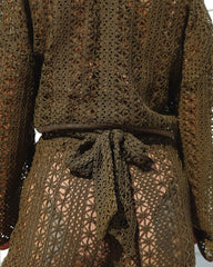 Stevie Crochet Wide Leg Pants Oshnow