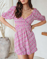 Still The One Floral Cutout Romper Oshnow