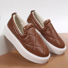 Stitch Detail Household Warm Non-Slip Flats Oshnow