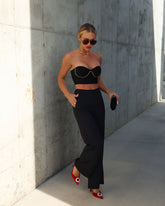 Strike A Pose Pocketed Wide Leg Pants - Black Oshnow