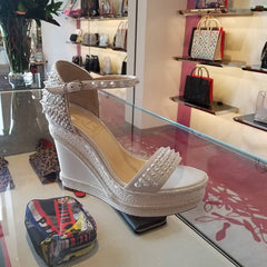 Stylish Platform Rivet Wedge Sandals Oshnow