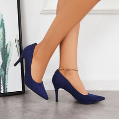 Suisecloths Pointed Toe Plain Stiletto High Heels Office Dress Pumps Oshnow