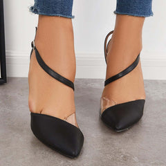 Suisecloths Pointed Toe Stiletto High Heels Ankle Strap Dress Pumps Oshnow