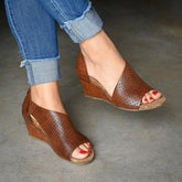 Summer Vintage Wedge Sandals Oshnow