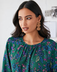 Sundale Floral Split Neck Blouse Oshnow