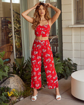 Sunshine For The Soul Floral High Rise Pants Oshnow