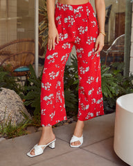 Sunshine For The Soul Floral High Rise Pants Oshnow