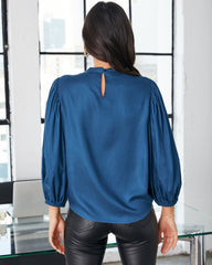 Sylas Pintuck Blouse - Dark Teal Oshnow
