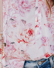 Symbolize Love Printed Ruffle Blouse Oshnow