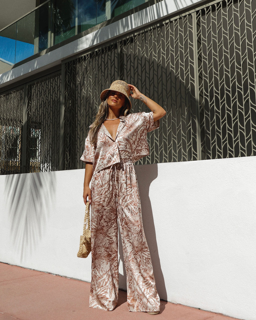 Take Me To Tulum Satin Wide Leg Pants Oshnow