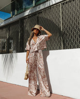 Take Me To Tulum Satin Wide Leg Pants Oshnow