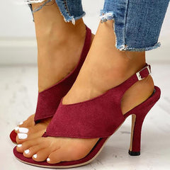 Toe Post Slingback Thin Heeled Sandals Oshnow