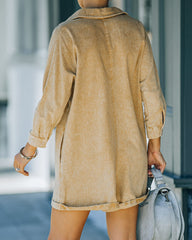 Torrance Cotton Pocketed Romper - Tan Oshnow