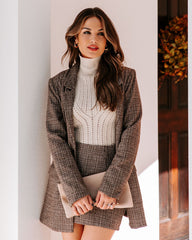 Trend Forward Plaid Mini Skirt Oshnow