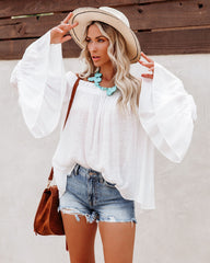 Trip Advisor Off The Shoulder Top - Marshmallow Oshnow