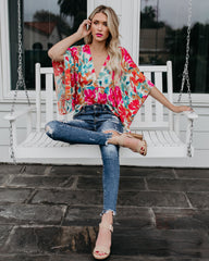 Tropicana Floral Kimono Top Oshnow