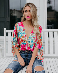 Tropicana Floral Kimono Top Oshnow