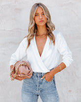 Unforgettable Satin Drape Bodysuit Oshnow