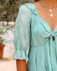 Vaughan Chiffon Eyelet Babydoll Top - Sage Oshnow