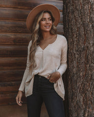 Victoria Cotton Blend Pocketed Asymm Top - Natural Oshnow