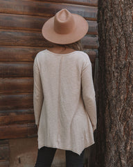 Victoria Cotton Blend Pocketed Asymm Top - Natural Oshnow