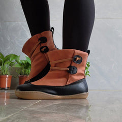 Vintage Soft Pull-On Casual Short Boots Oshnow