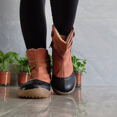 Vintage Soft Pull-On Casual Short Boots Oshnow