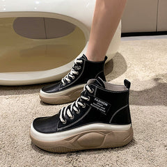 Vintage Thick Soled High Top Casual Boots Oshnow