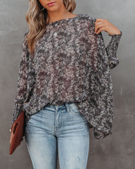 Vitella Smocked Chiffon Floral Blouse Oshnow