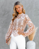 Vivid Visions Crochet Lace Blouse Oshnow