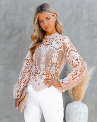Vivid Visions Crochet Lace Blouse Oshnow