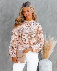 Vivid Visions Crochet Lace Blouse Oshnow